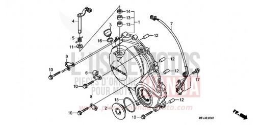 PANNEAU CARTER-MOTEUR D. (CBR600RR9,A,B/RA9,A,B) CBR600RAB de 2011